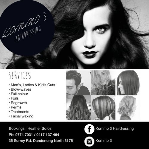 Kommo 3 Hairdressing Dandenong North