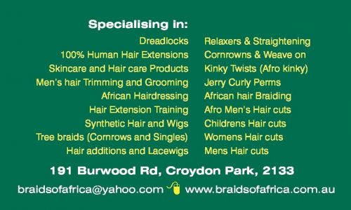 Braids of Africa Five Dock